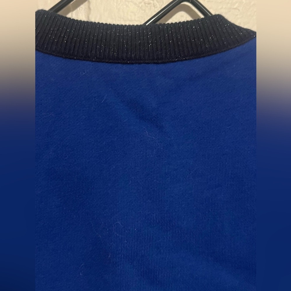 Burberry Kids' Chevron Cotton & Cashmere Crewneck Sweater.Blue, size S (10yo). - Picture 7 of 9